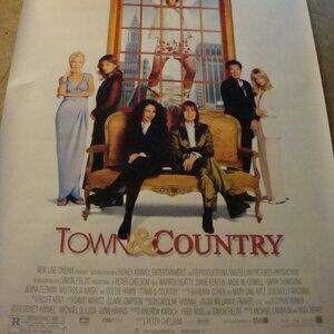 TOWN & COUNTRY MOVIE BANNER W/ WARREN BEATTY, DIANE KEATON GOLDIE HAWN